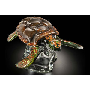 Turtle Artwork In Murano Glass  Sculpture摆件