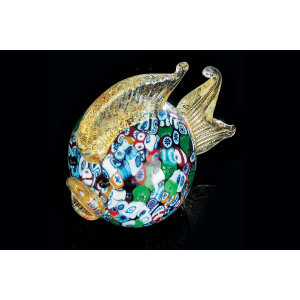 Animals Fish Murrine In Murano Glass  Sculpture摆件