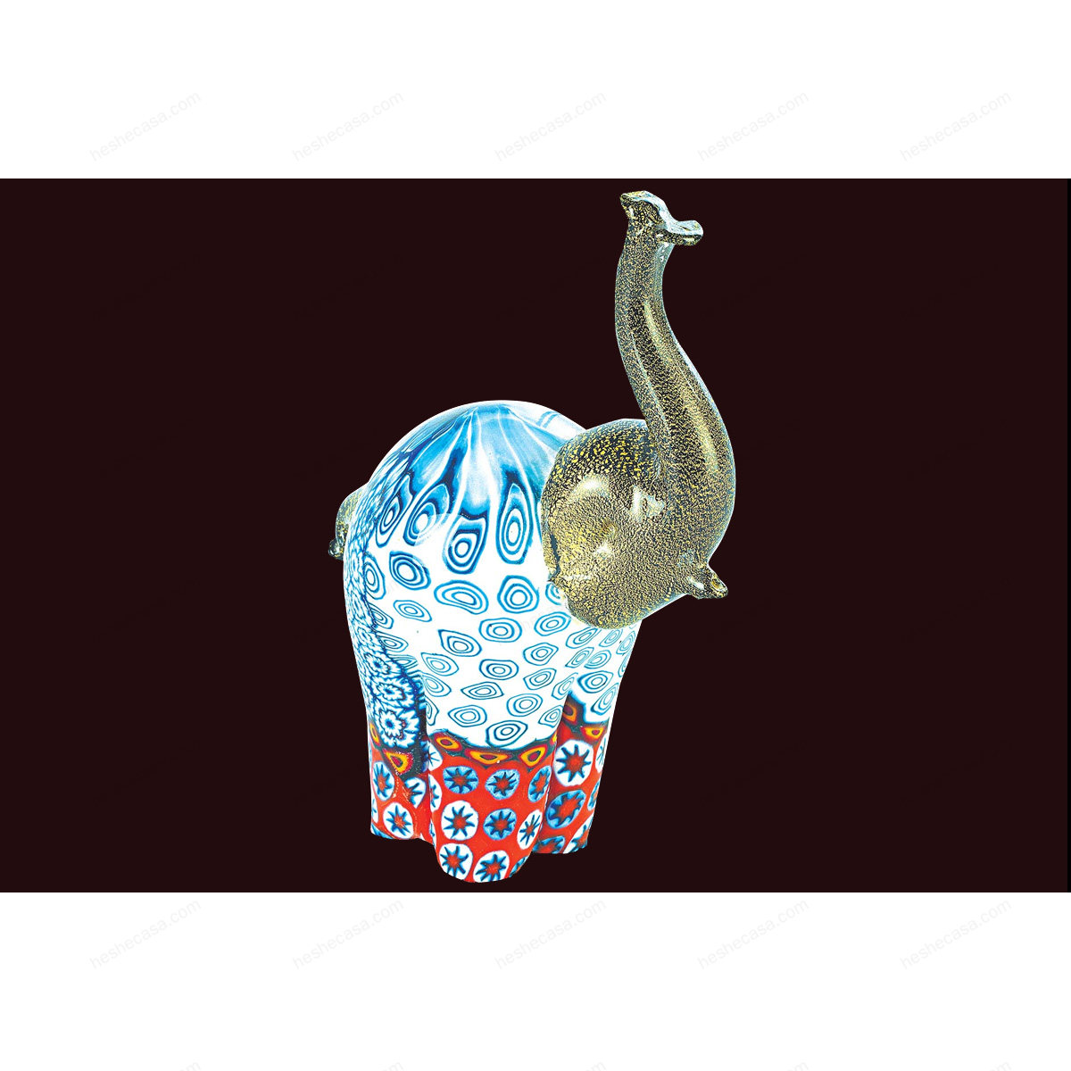 Animals Elephantine Murrine In Murano Glass  Sculpture摆件