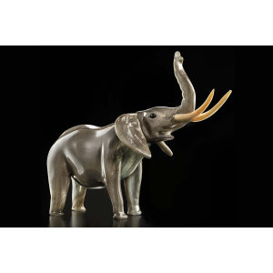 Elephant 50Cm In Murano Glass  Sculpture摆件