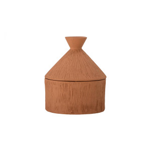 Caylie Jar WLid, Red, Terracotta 收纳罐