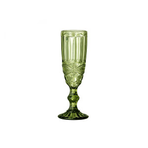 Florie Wine Glass, Green, Glass 酒杯