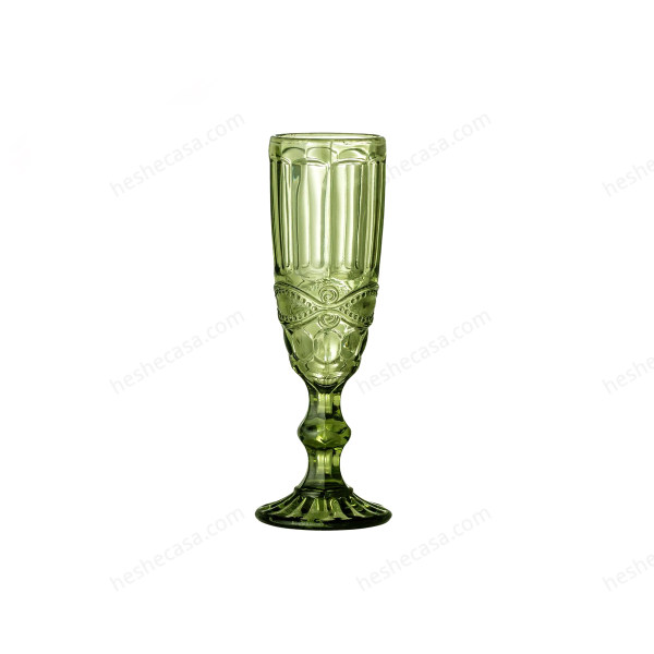 Florie Wine Glass, Green, Glass 酒杯