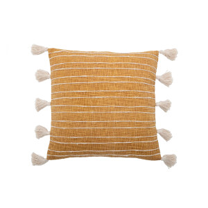 Emely Cushion, Yellow, Cotton靠垫