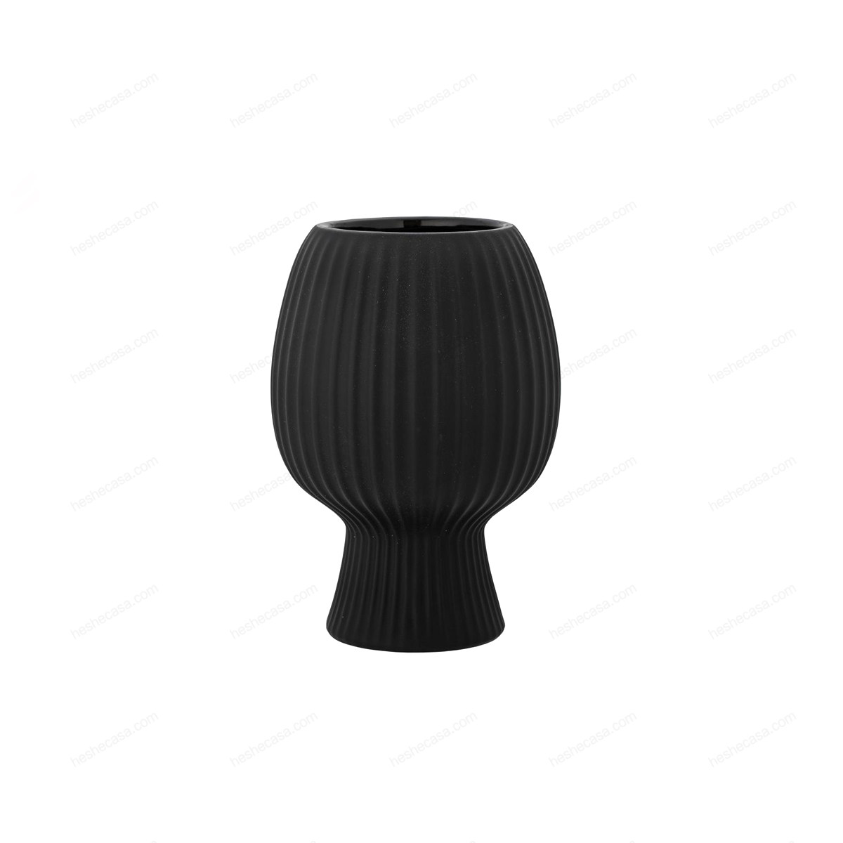 Dagny Vase, Black, Stoneware花瓶