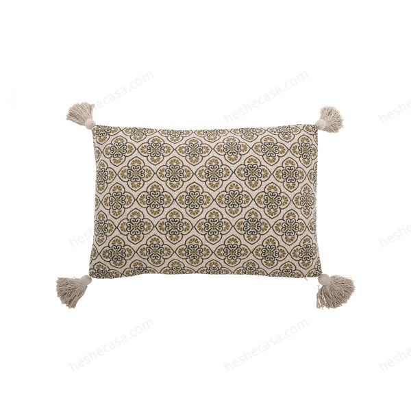 Cila Cushion, Green, Recycled Cotton靠垫