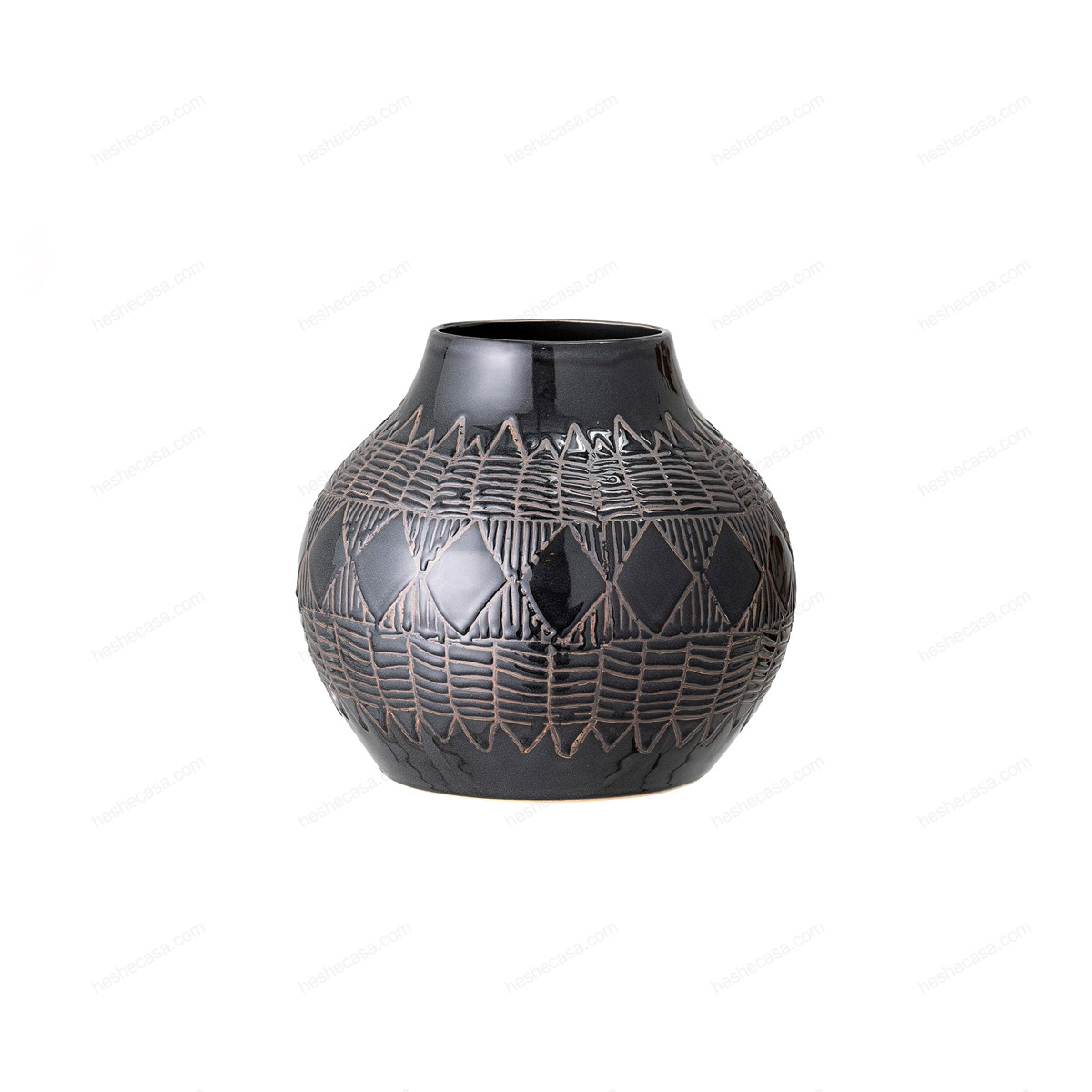 Cornelius Vase, Black, Stoneware花瓶
