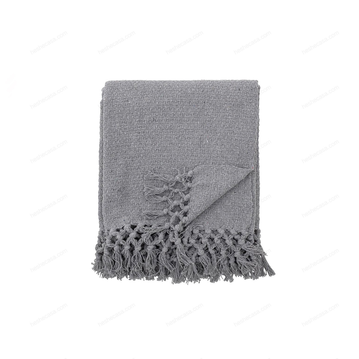 Delta Throw, Grey, Recycled Cotton 毯子