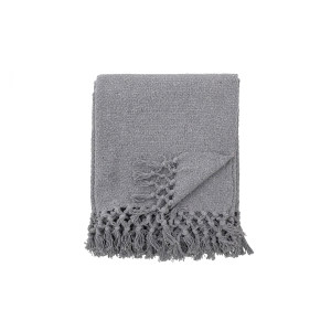 Delta Throw, Grey, Recycled Cotton 毯子