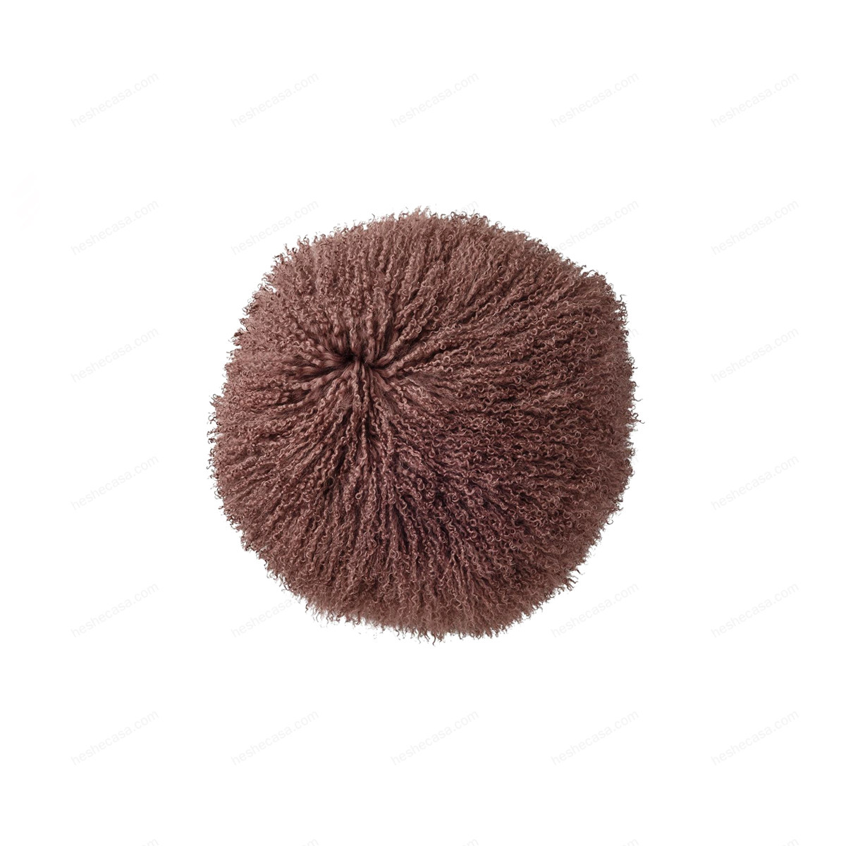 Dogan Cushion, Rose, Lambskin Mongolian靠垫