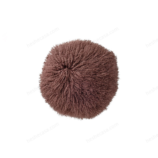 Dogan Cushion, Rose, Lambskin Mongolian靠垫