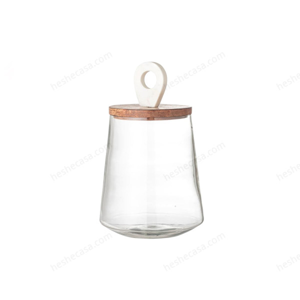 Gladys Jar WLid, Clear, Glass 储物罐