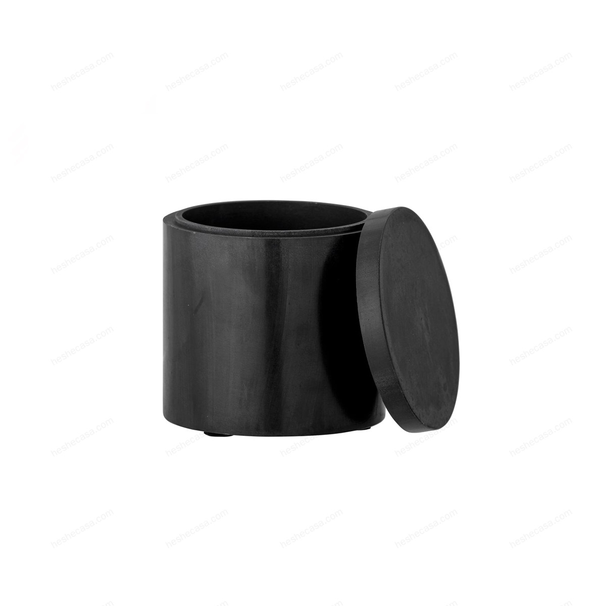 Minori Jar WLid, Black, Soapstone 储物罐