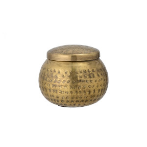Nannah Jar WLid, Brass, Metal 收纳罐