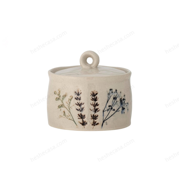 Bea Jar WLid, Nature, Stoneware 储物罐