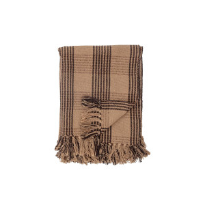 Robbi Throw, Brown, Recycled Cotton 毯子