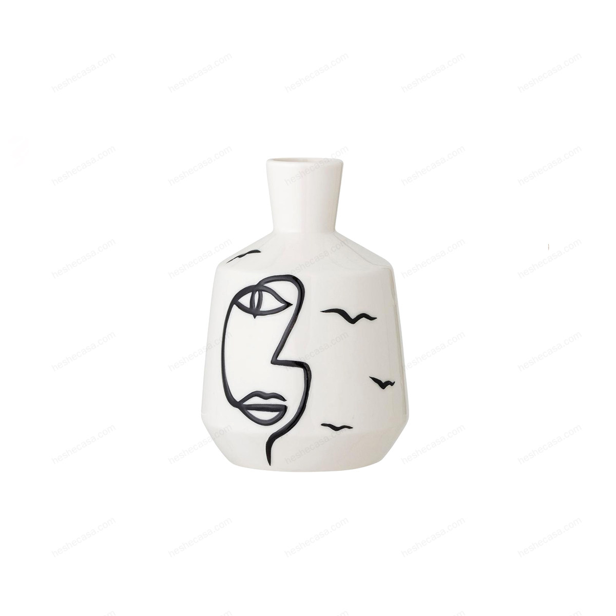Norma Vase, White, Stoneware花瓶
