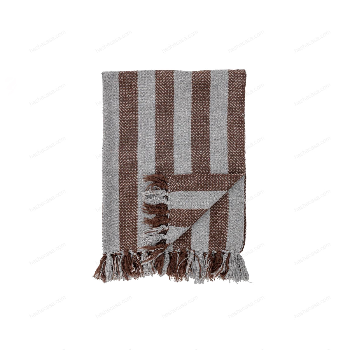 Nann Throw, Brown, Recycled Cotton 毯子