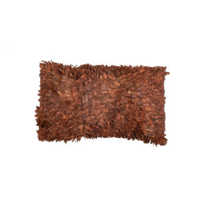 Serah Cushion, Brown, Leather靠垫