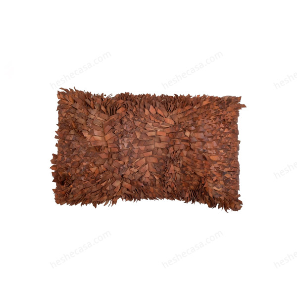 Serah Cushion, Brown, Leather靠垫
