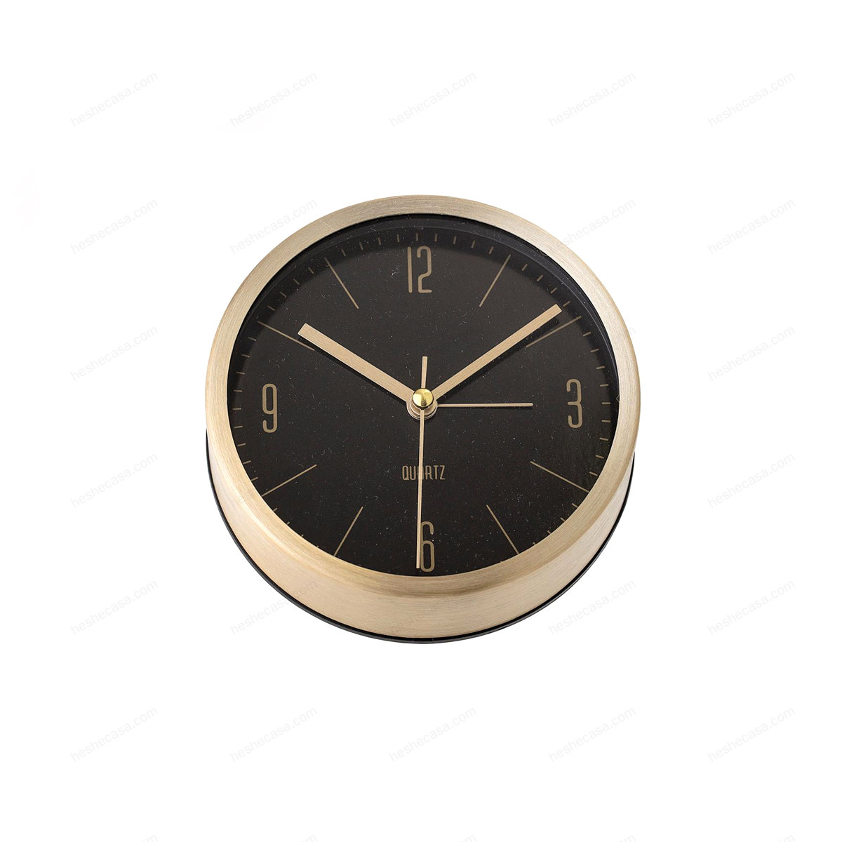 Table Clock, Gold, Aluminum钟表