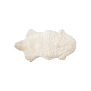 Nanu Skin, White, Lambskin Mongolian 毯子