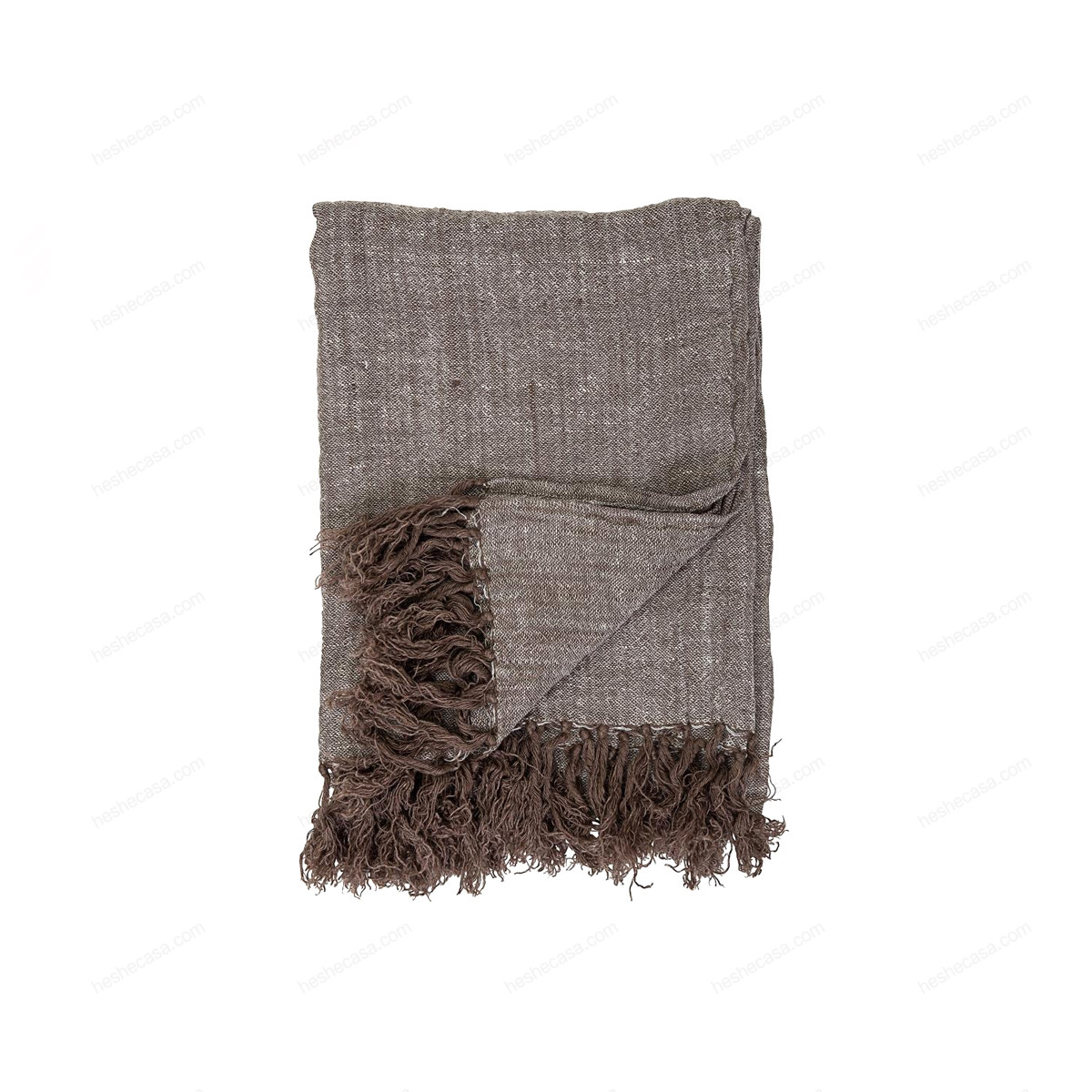 Timmo Throw, Brown, Linen 毯子