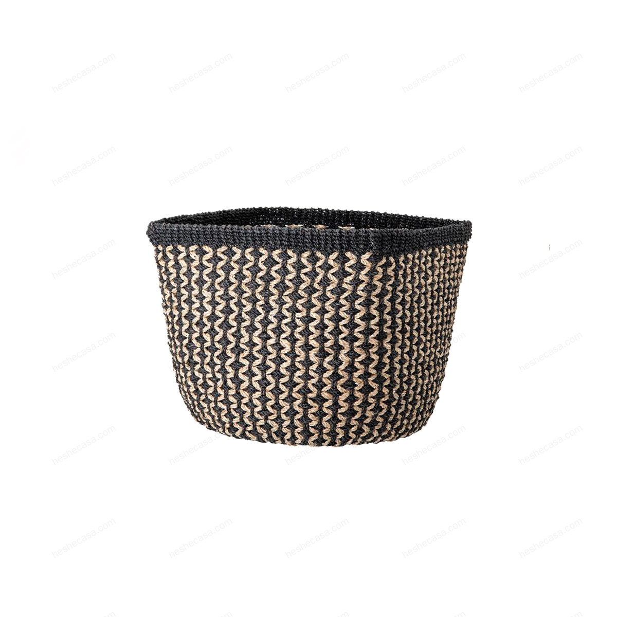 Ova Basket, Black, Abaca 收纳篓