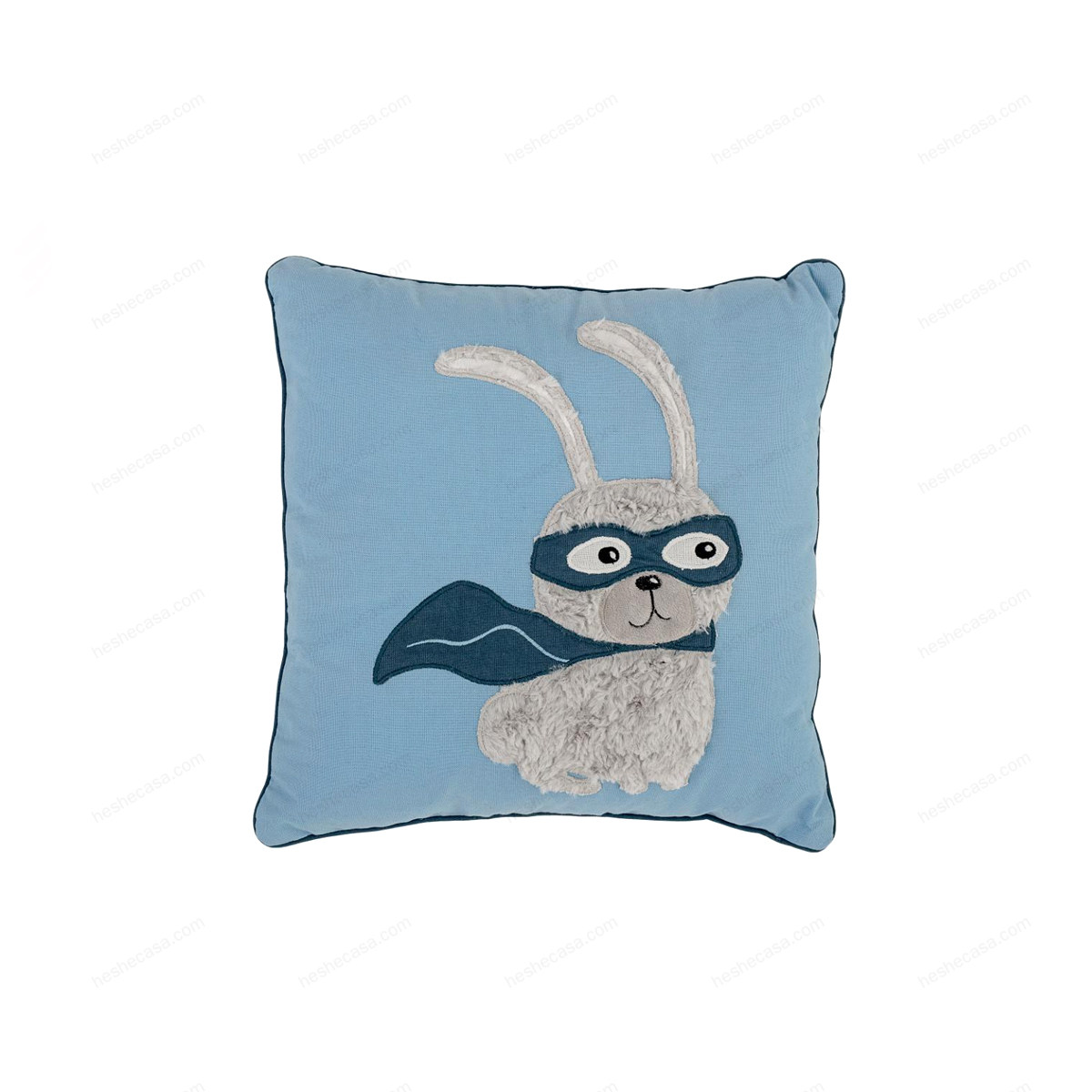 Peta Cushion, Blue, Cotton靠垫