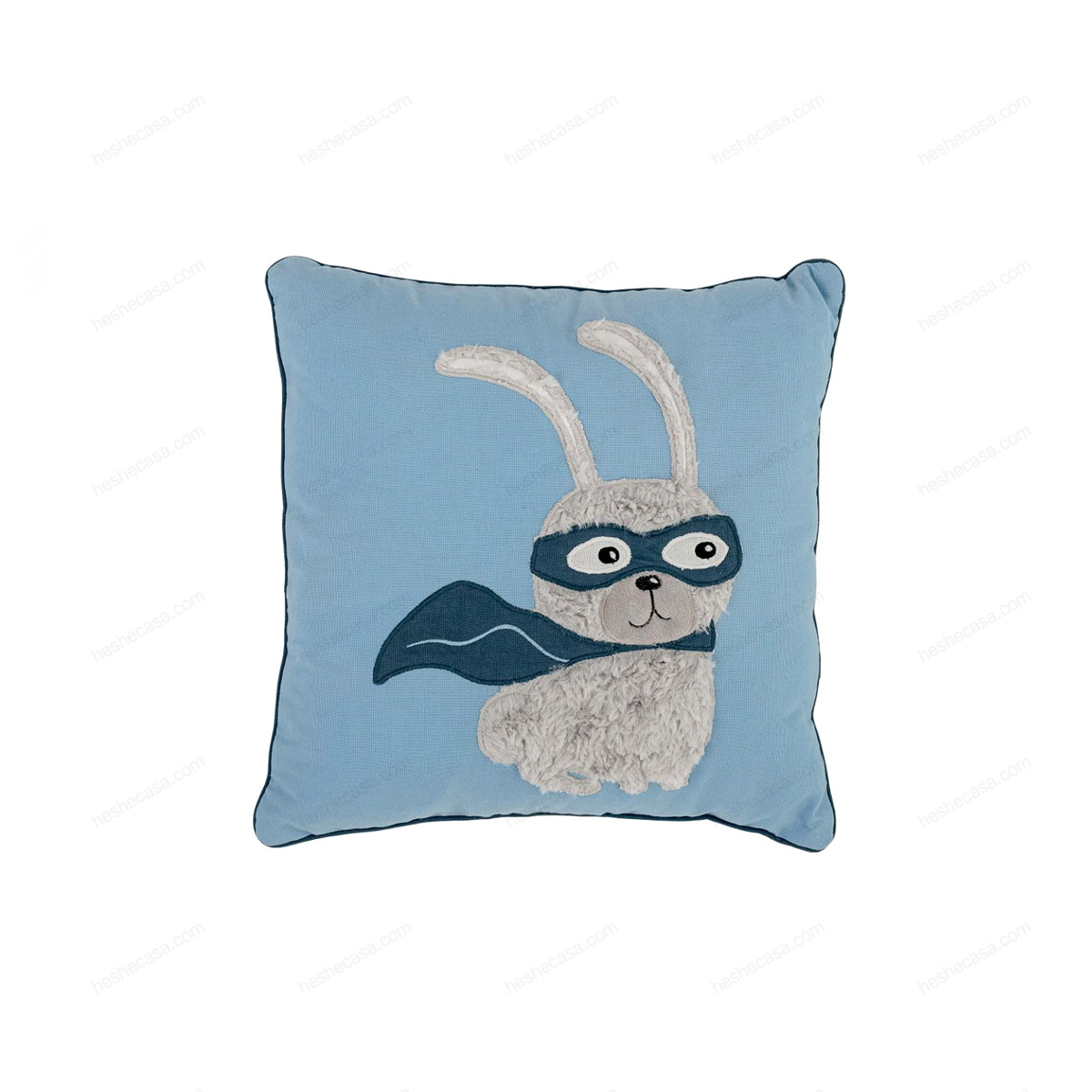 Peta Cushion, Blue, Cotton靠垫