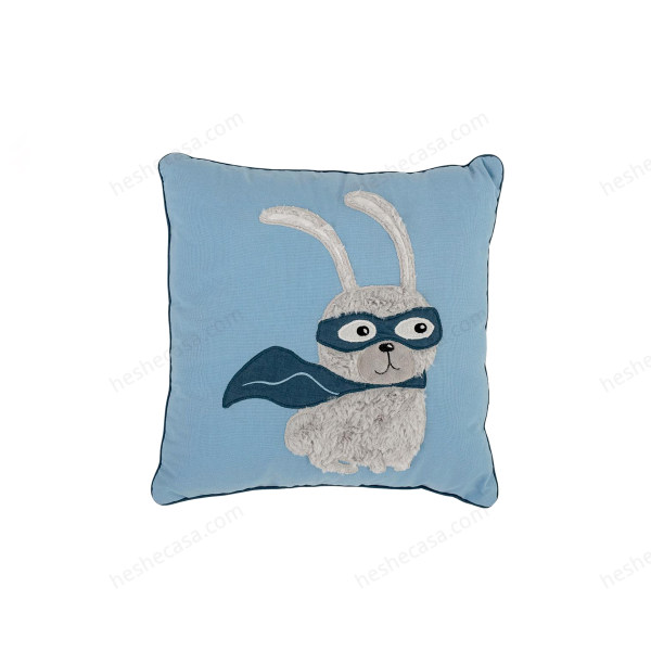 Peta Cushion, Blue, Cotton靠垫