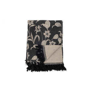 Mali Throw, Black, Recycled Cotton 毯子