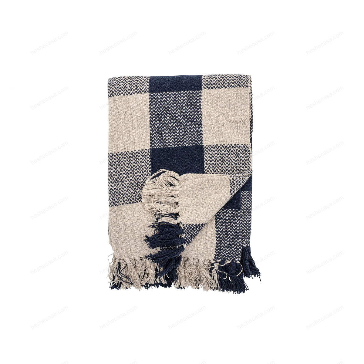 Faya Throw, Blue, Recycled Cotton 毯子