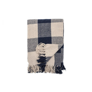 Faya Throw, Blue, Recycled Cotton 毯子