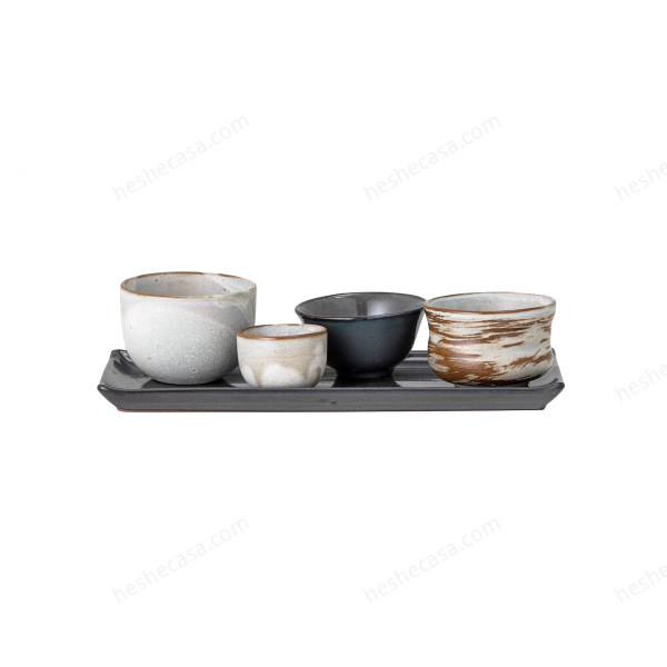 Masami Sushi Set, White, Stoneware 料碟