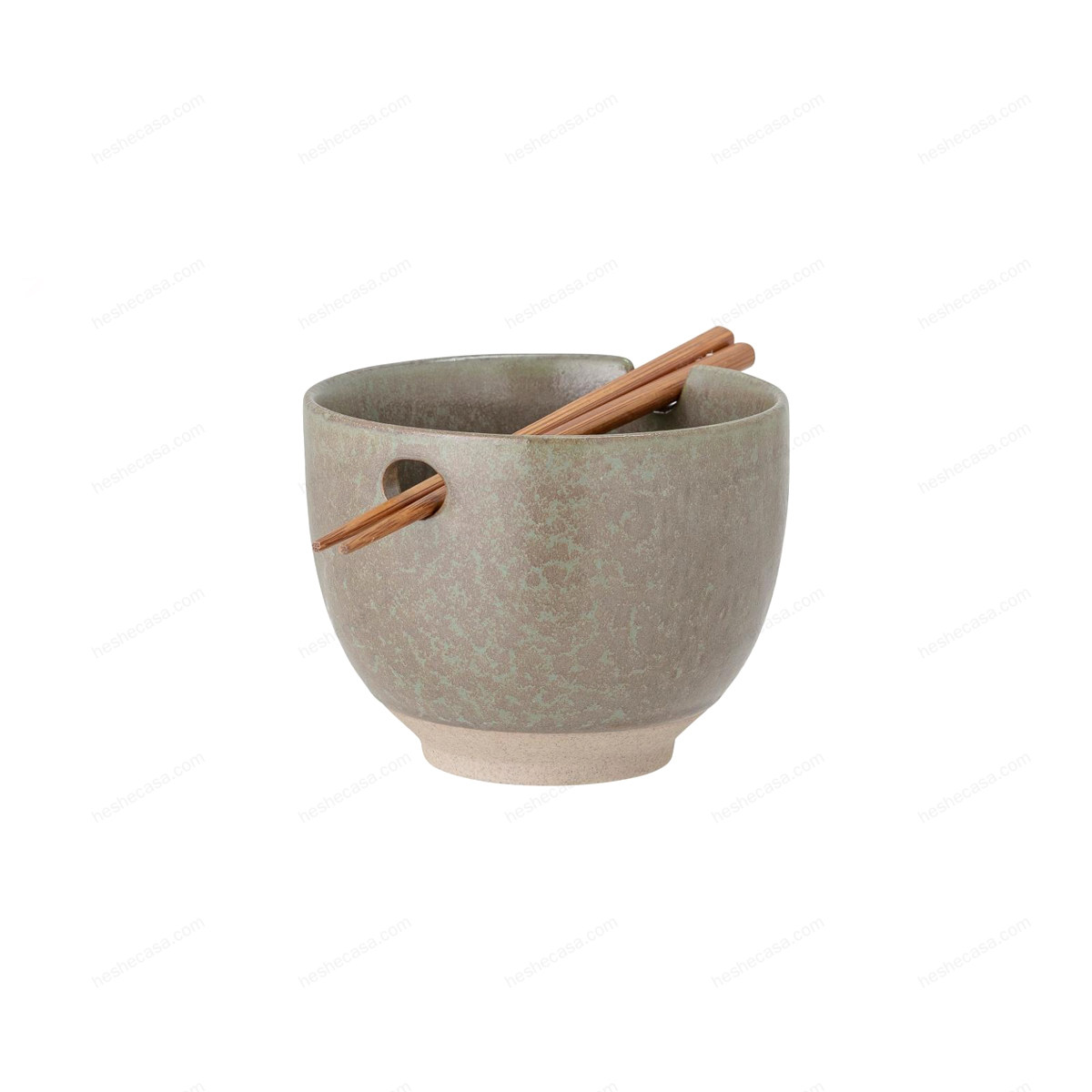 Masami Bowl WChopsticks, Green, Stoneware 碗