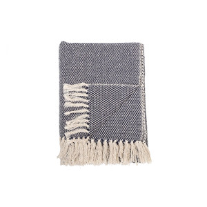 Barry Throw, Blue, Recycled Cotton 毯子