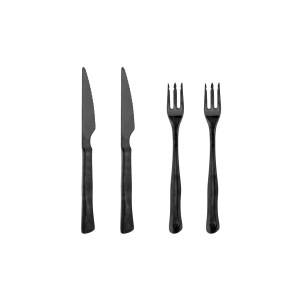 Ollin Steak Cutlery, Black, Stainless Steel 刀叉