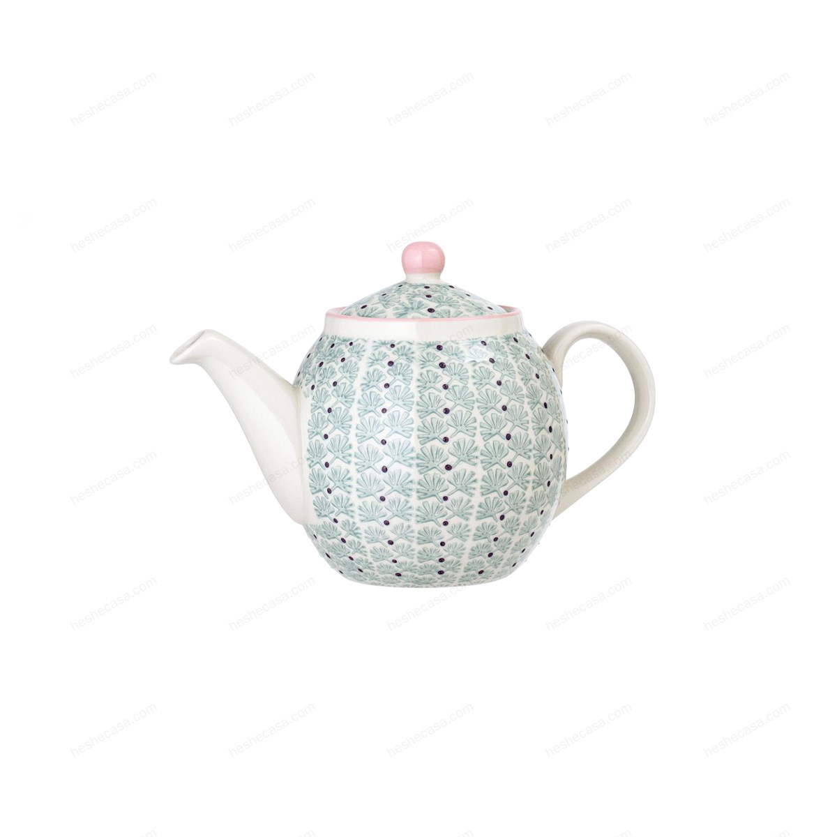 Maya Teapot, Green, Stoneware 茶壶