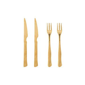 Ollin Steak Cutlery, Gold, Stainless Steel 刀叉