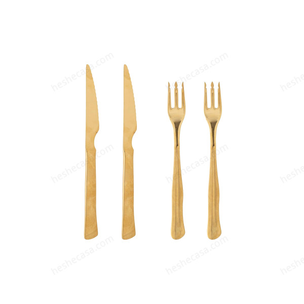 Ollin Steak Cutlery, Gold, Stainless Steel 刀叉