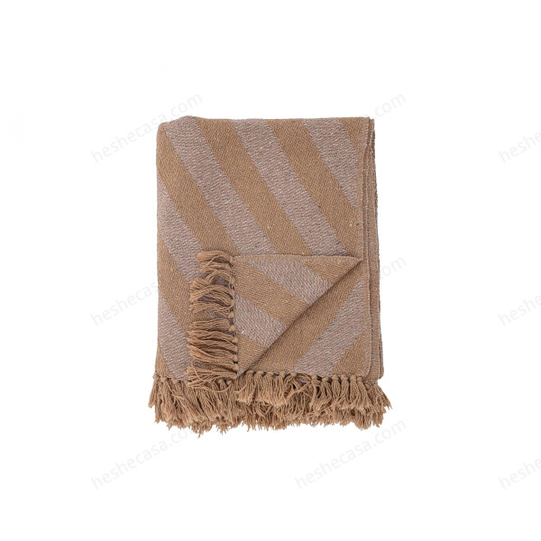 Katrín Throw, Brown, Recycled Cotton 毯子