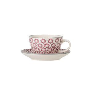 Maya Cappuccino Cup WSaucer, Purple, Stoneware 茶杯