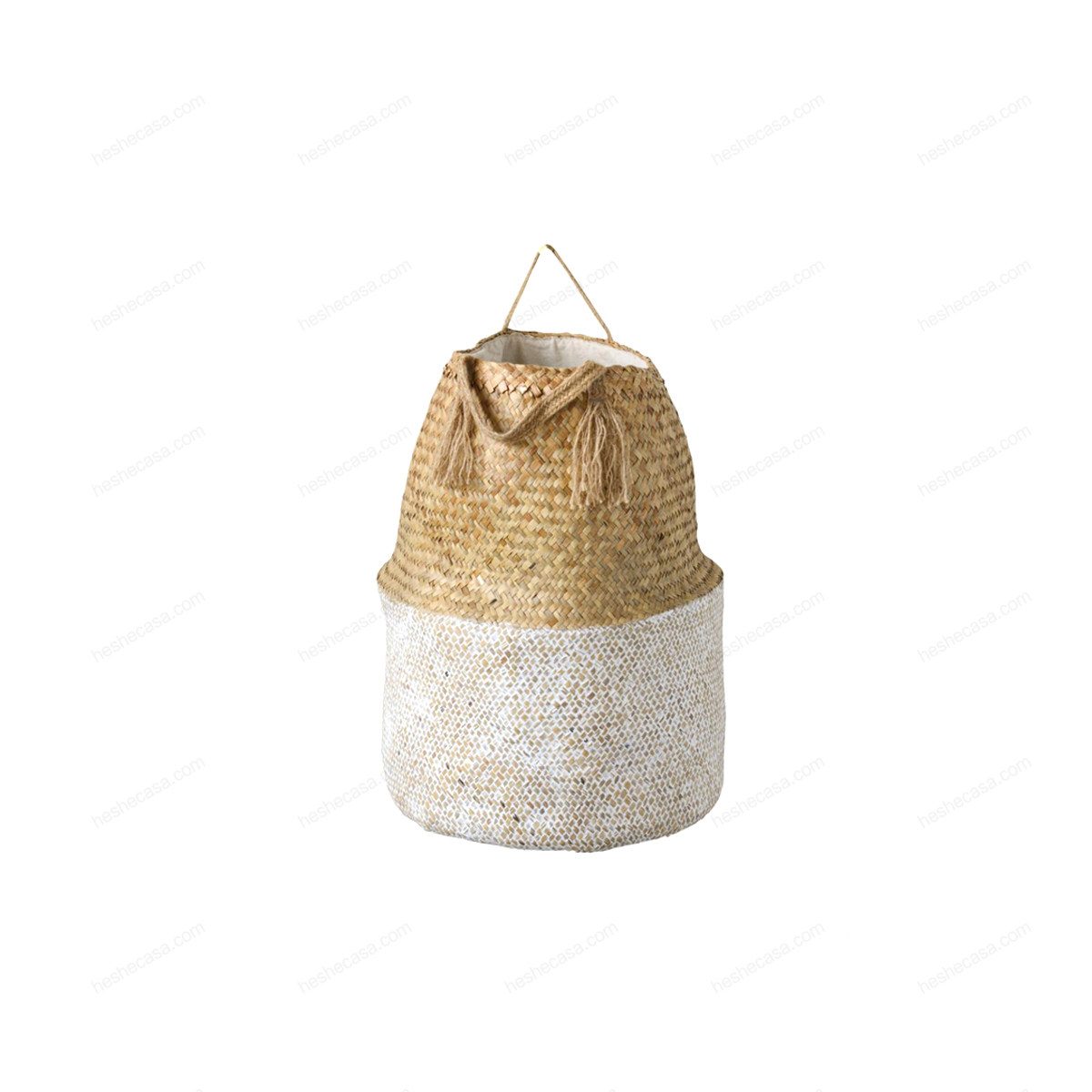 Pranit Basket, White, Seagrass 收纳篓