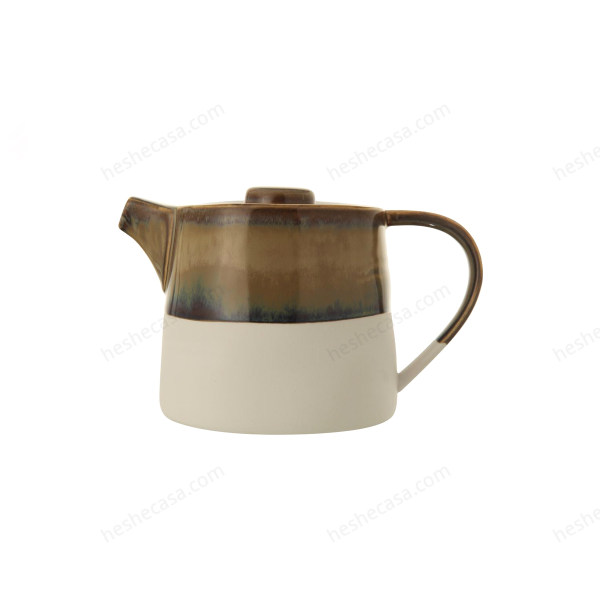 Heather Teapot, Green, Stoneware 茶壶