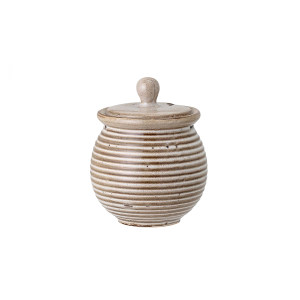 Jar WLid, Grey, Stoneware 储物罐