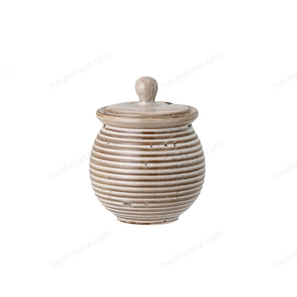 Jar WLid, Grey, Stoneware 储物罐