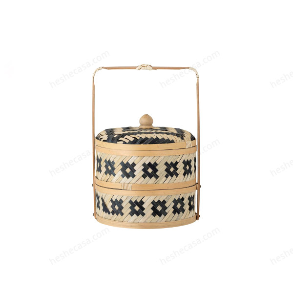 Nian Basket WLid, Black, Seagrass 食盒