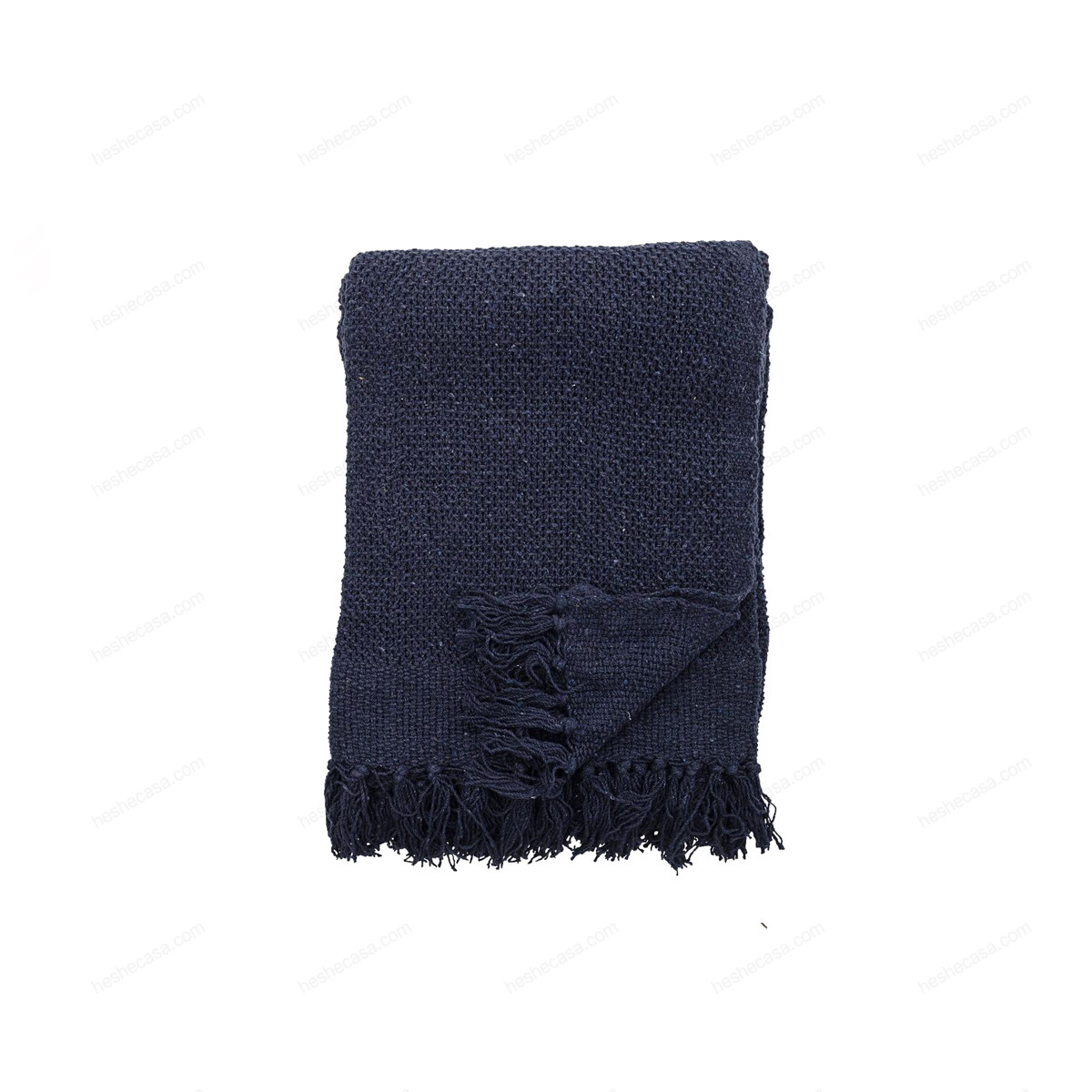 Linda Throw, Blue, Recycled Cotton 毯子