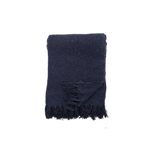 Linda Throw, Blue, Recycled Cotton 毯子